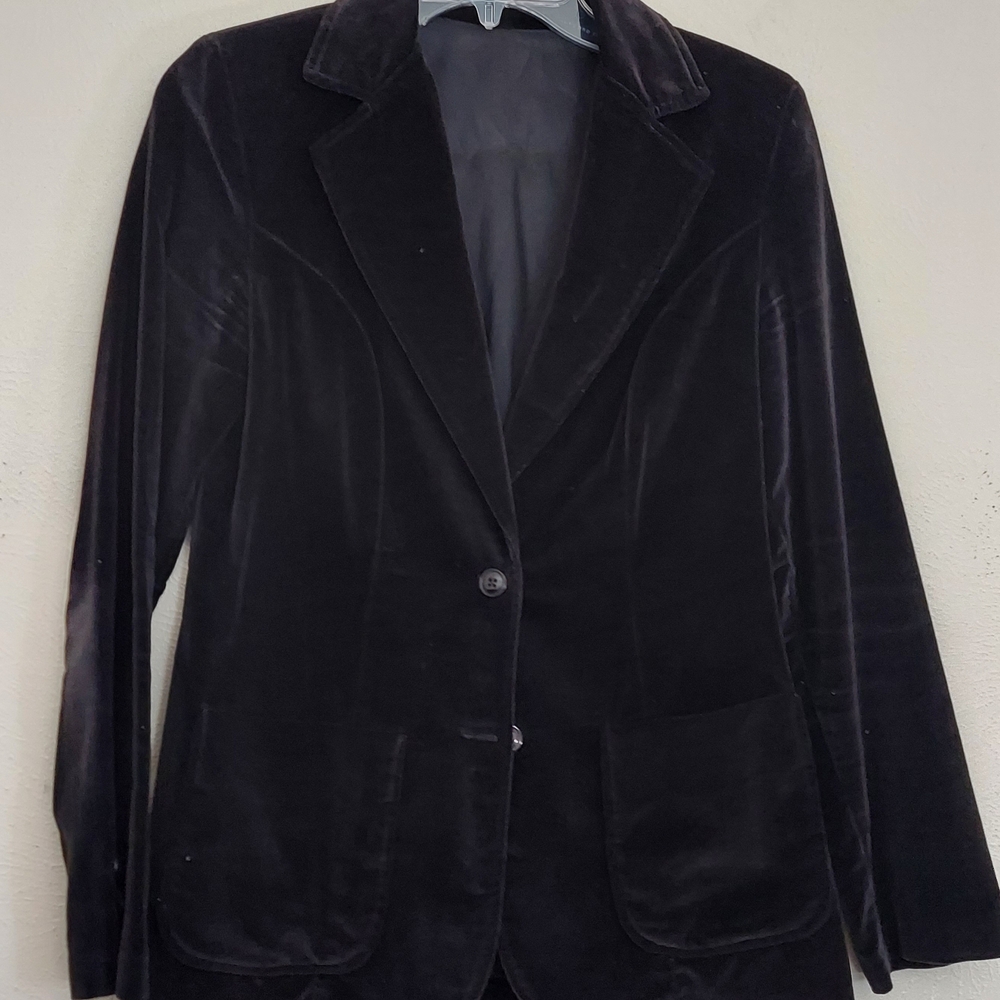 Women’s Black Velvet Blazer Jacket